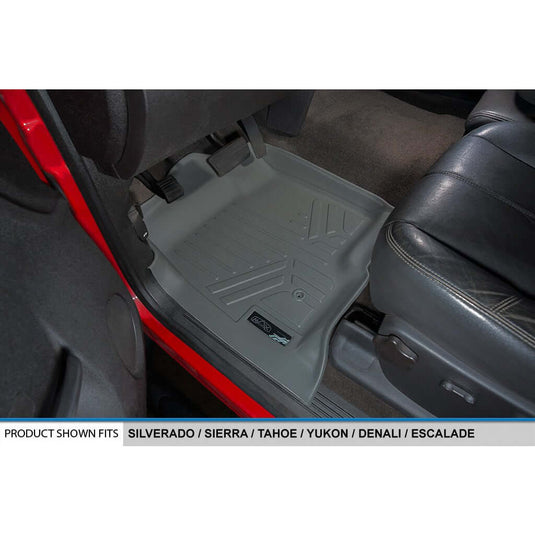 SMARTLINER Custom Fit Floor Liners For 2007-2013 Silverado/Sierra 1500/2500/3500 HD Extended Cab