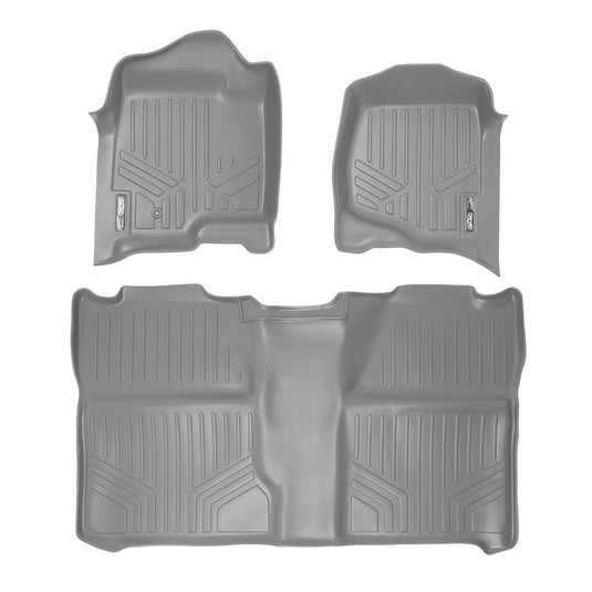 Smart Trim™ Custom Fit Floor Liners For 2007-2013 Silverado/Sierra 1500 Crew Cab - 2007-2014 2500/3500 HD Crew Cab