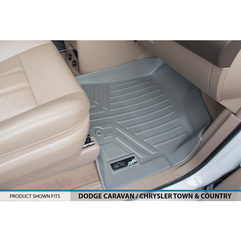 Load image into Gallery viewer, 2008-2012 Dodge Grand Caravan Floor Liners | 2nd Row Stow'n Go Bucket Seats, With Super Console | SMARTLINER

