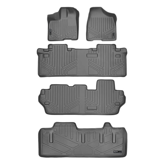 SMARTLINER Custom Fit Floor Liners For 2011-2012 Sienna (8 Passenger Model with Power Folding 3rd Row Seats)