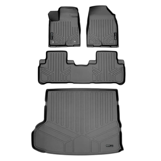 SMARTLINER Custom Fit Floor Liners For 2014-2019 Toyota Highlander Hybrid (with 2nd Row Bench Seat)