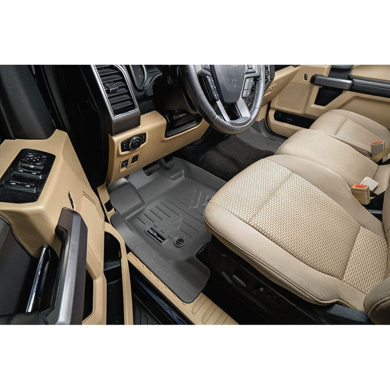 Load image into Gallery viewer, SmartCoverage™ Floor Liners For 2015-2026 Ford F-150 SuperCrew Cab (1st Row Bench) (No OTH and no 2nd Row Underseat Storage)

