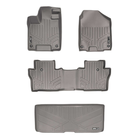 SMARTLINER Custom Fit Floor Liners For 2016-2022 Honda Pilot (7 Passenger Model)