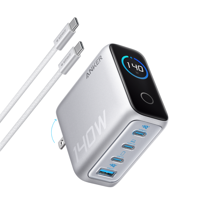 Load image into Gallery viewer, Anker Charger (140W, 4-Port, PD 3.1) with USB-C Cable
