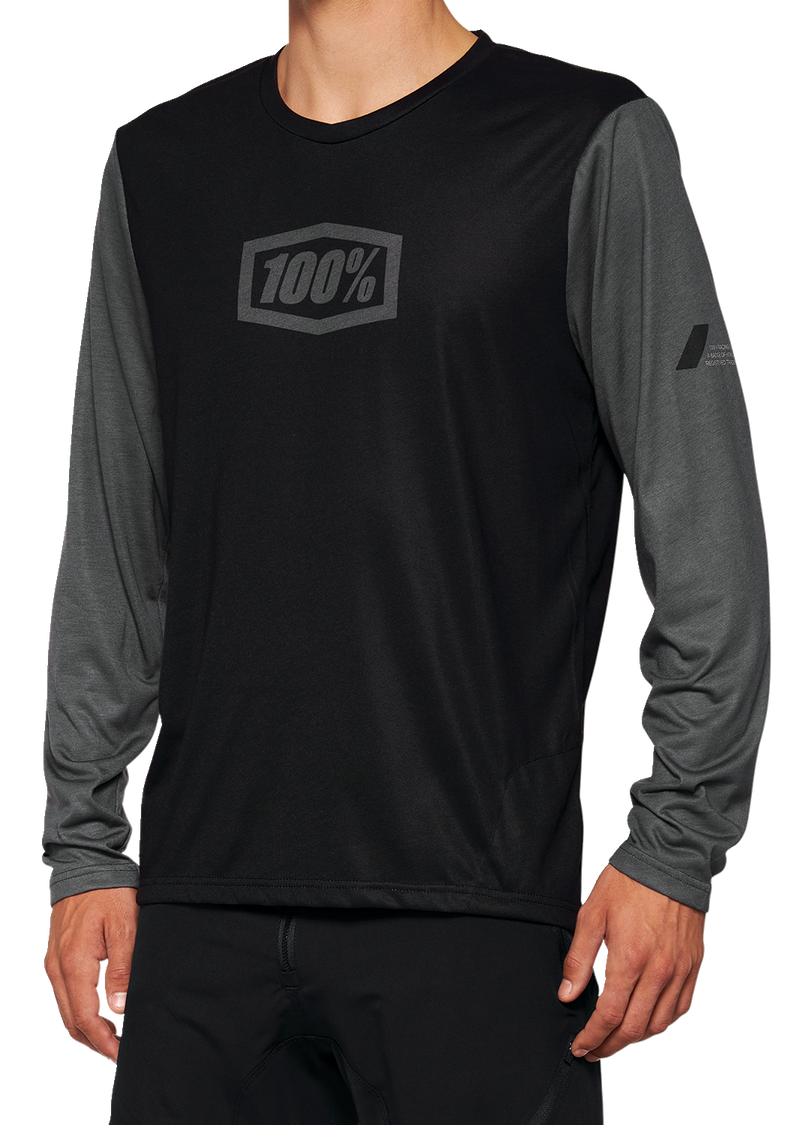 Load image into Gallery viewer, 100% Airmatic Long-Sleeve Jersey - Black - Small 40019-00000
