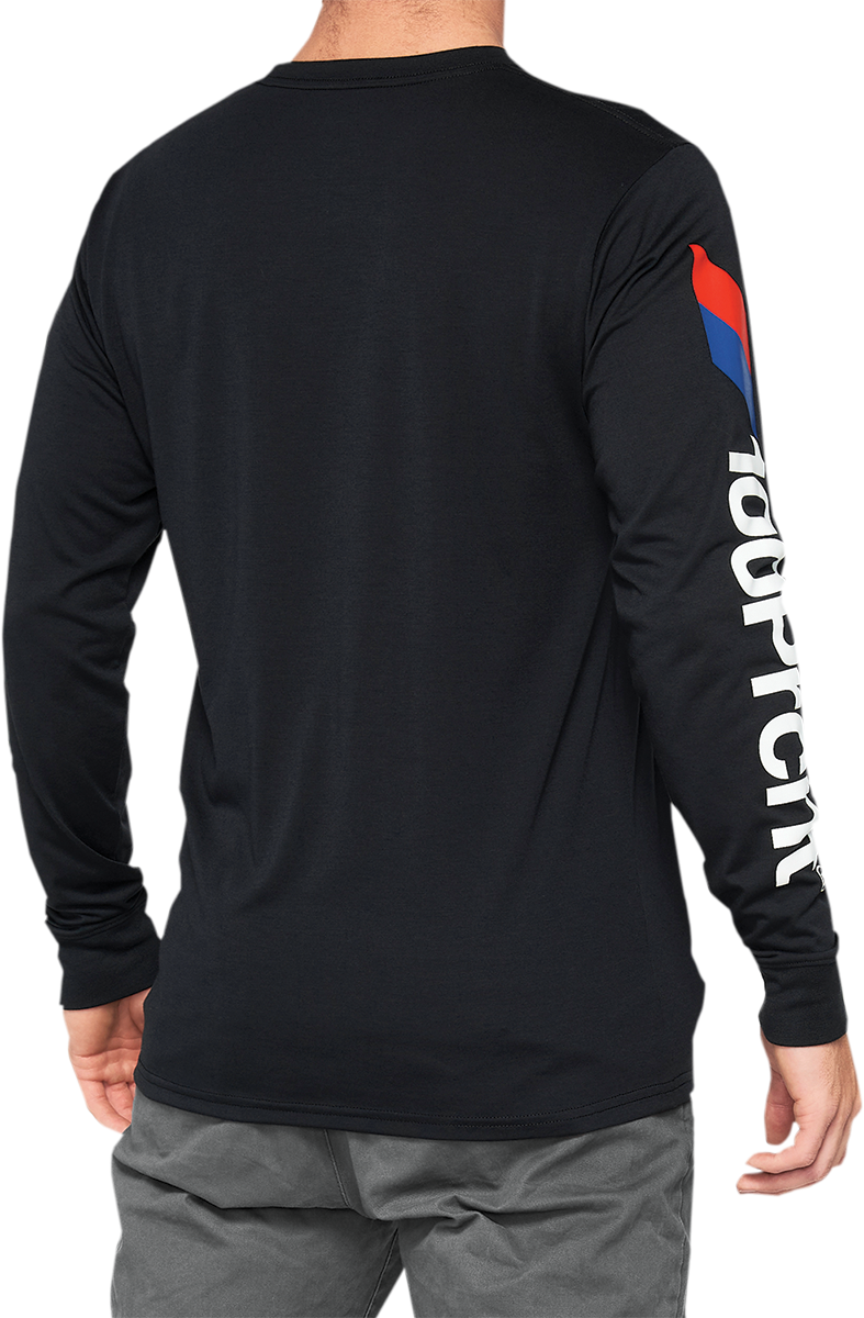 Load image into Gallery viewer, 100% Aster Tech T-Shirt - Long-Sleeve - Black - Medium 35029-001-11
