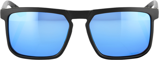 100% Renshaw Sunglasses - Matte Black - HiPER Blue Mirror 60021-00001