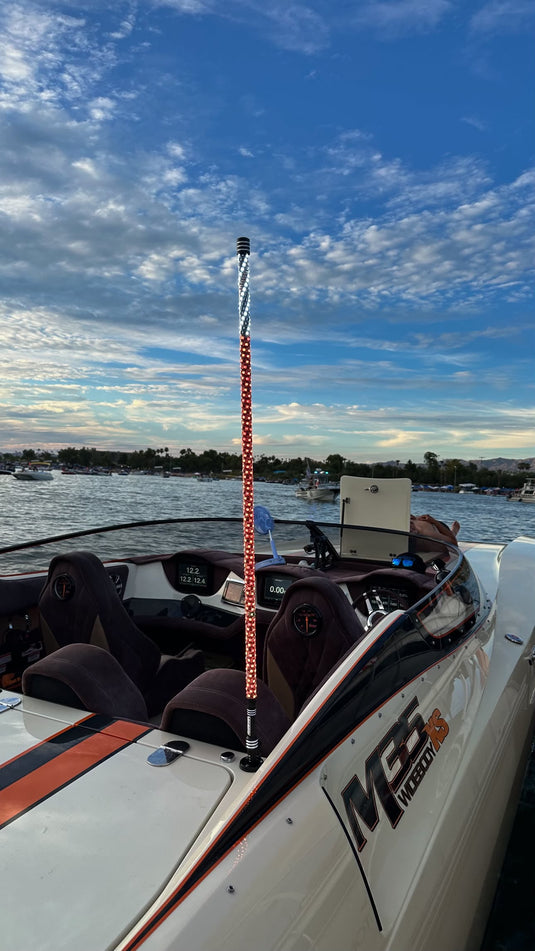 Marshin Whips V2 RGBW LED Boat Whip | High-Visibility Marine Lighting | 2ft-4ft
