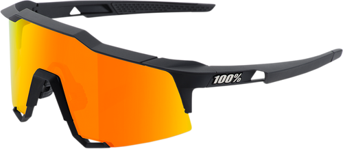 100% Speedcraft Sunglasses - Black - Red Mirror 60007-00008