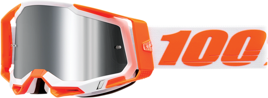 100% Racecraft 2 Goggles - Orange - Silver Flash Mirror 50010-00013