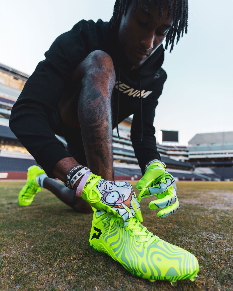 Load image into Gallery viewer, Phenom Elite Rick and Morty Football Gloves - VPS1
