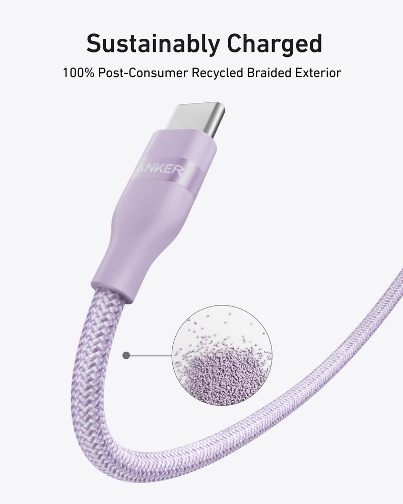 Load image into Gallery viewer, Anker USB-C to USB-C Cable (3 ft / 6 ft, 240W, Upcycled-Braided)
