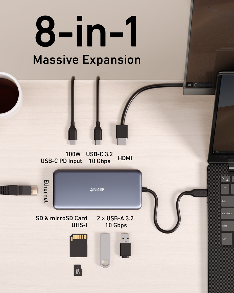 Load image into Gallery viewer, Anker <b>555</b> USB-C Hub (8-in-1)
