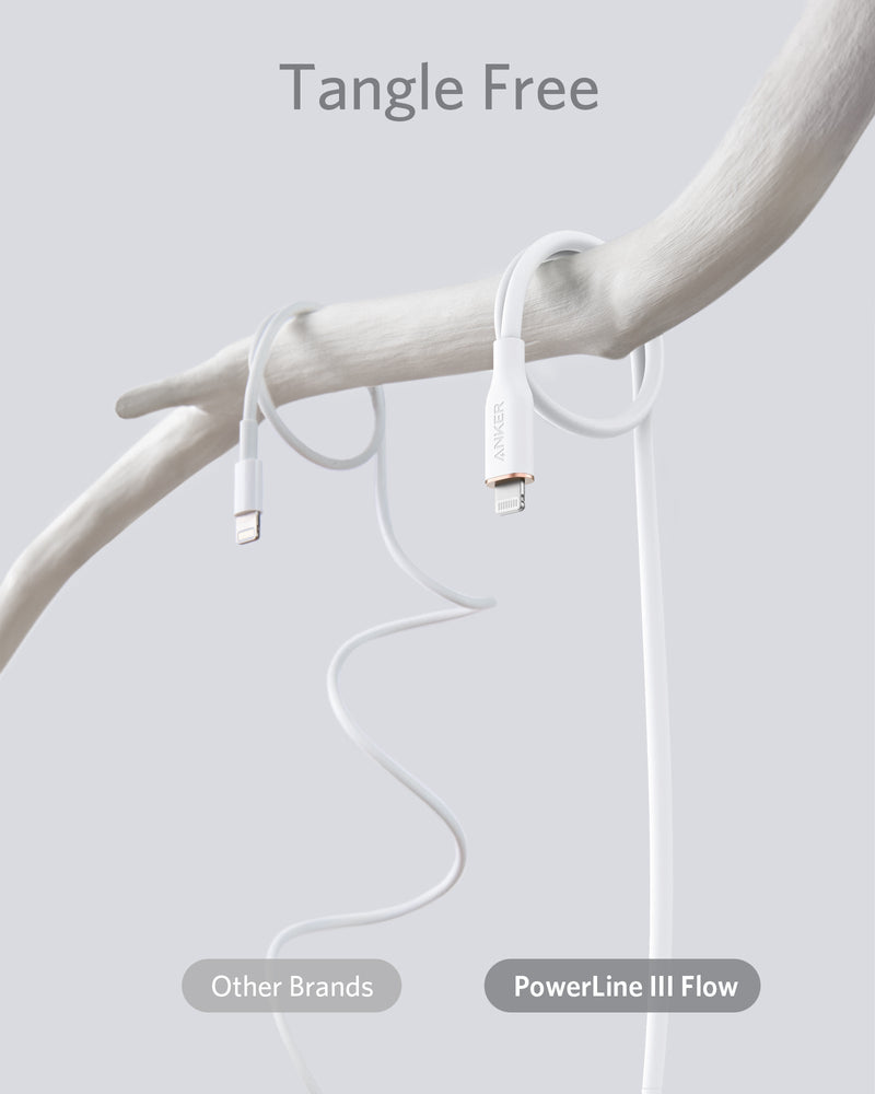 Load image into Gallery viewer, Anker <b>641</b> USB-C to Lightning Cable (Flow, 3 ft Silicone)
