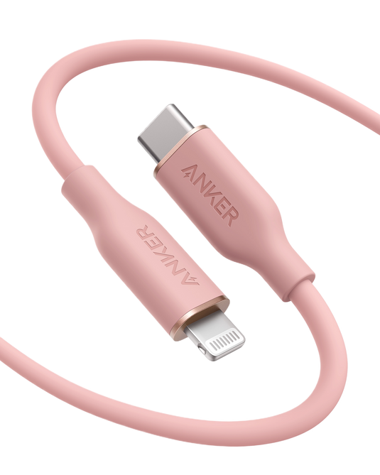 Anker <b>641</b> USB-C to Lightning Cable (Flow, 3 ft Silicone)