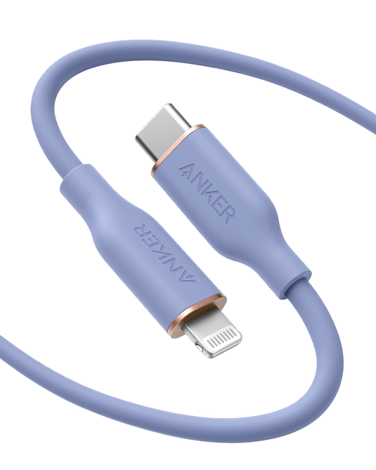 Anker <b>641</b> USB-C to Lightning Cable (Flow, 3 ft Silicone)
