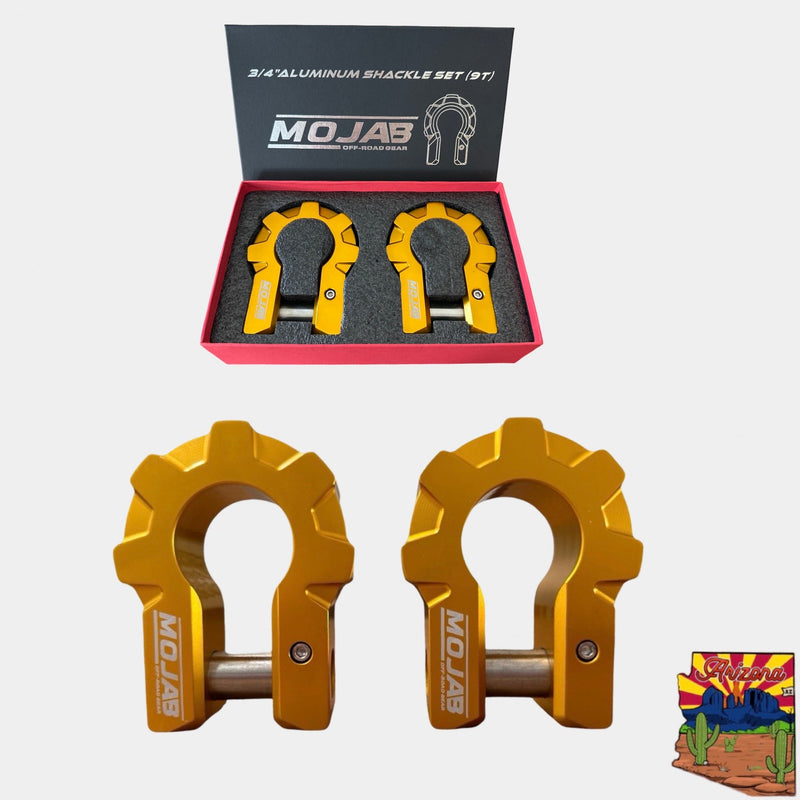 Load image into Gallery viewer, 3/4&#39;&#39; Extreme duty Aluminum D-Shackle set (9T) (LIFETIME WARRANTY*)
