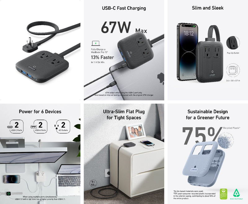 Load image into Gallery viewer, Anker Nano Charging Station (6-in-1, 67W)
