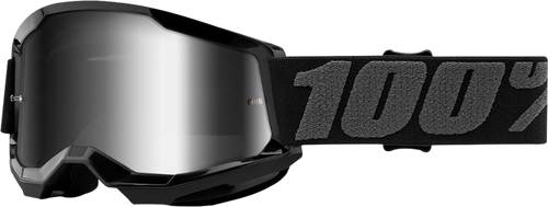100% Youth Strata 2 Goggles - Black - Silver Mirror 50032-00001