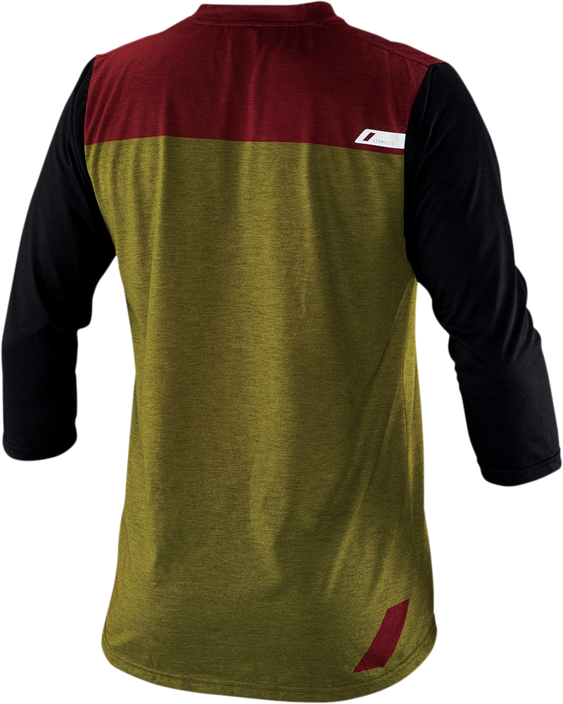Load image into Gallery viewer, 100% Airmatic Jersey - 3/4 Sleeve - Olive - Medium 41313-296-11
