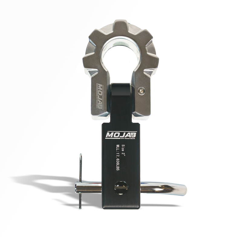 Load image into Gallery viewer, 2'' Aluminum Hitch Receiver with Aluminum D-Shackle 9T-Ceramic coated (Lifetime Warranty)
