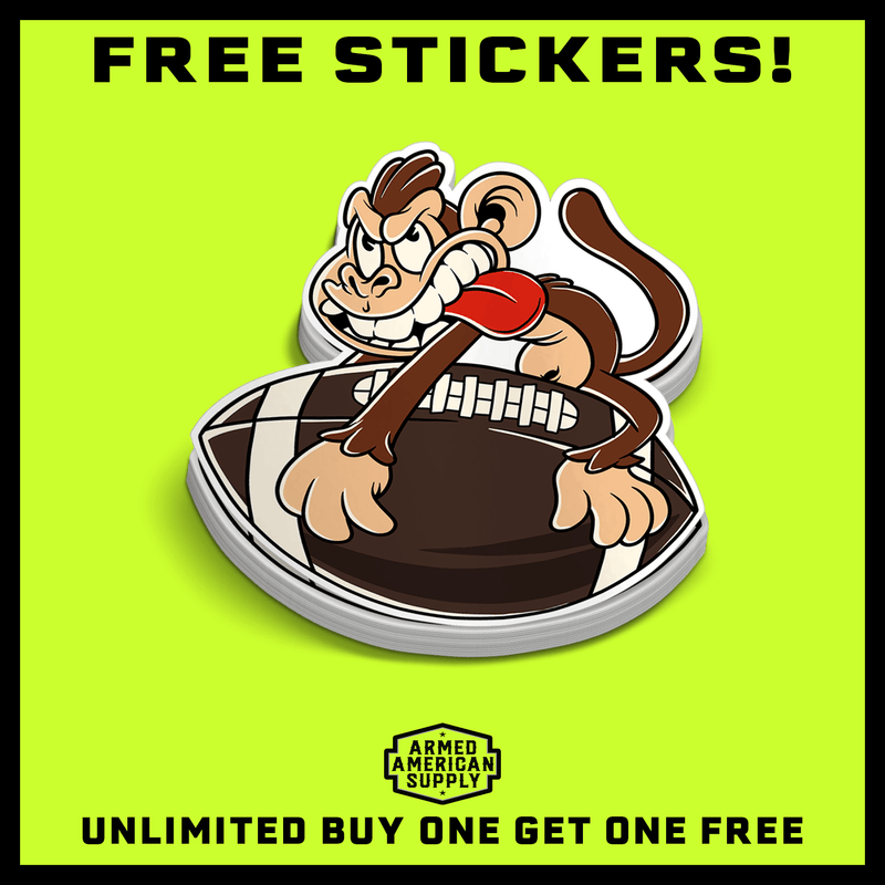 Load image into Gallery viewer, Monkey Football Hard Hat Decal
