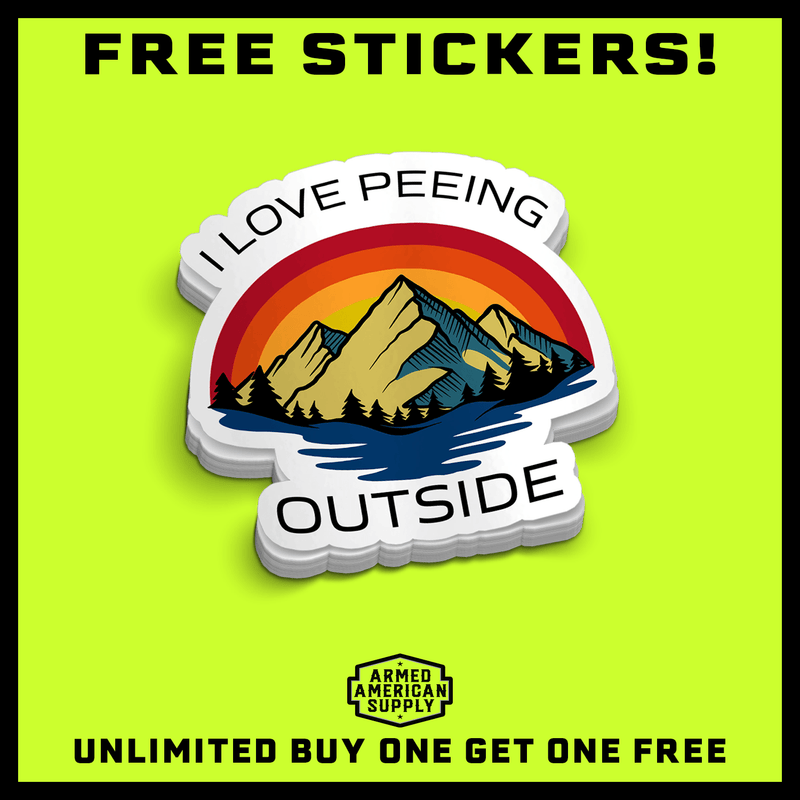 Load image into Gallery viewer, Peeing Outside Hard Hat Decal
