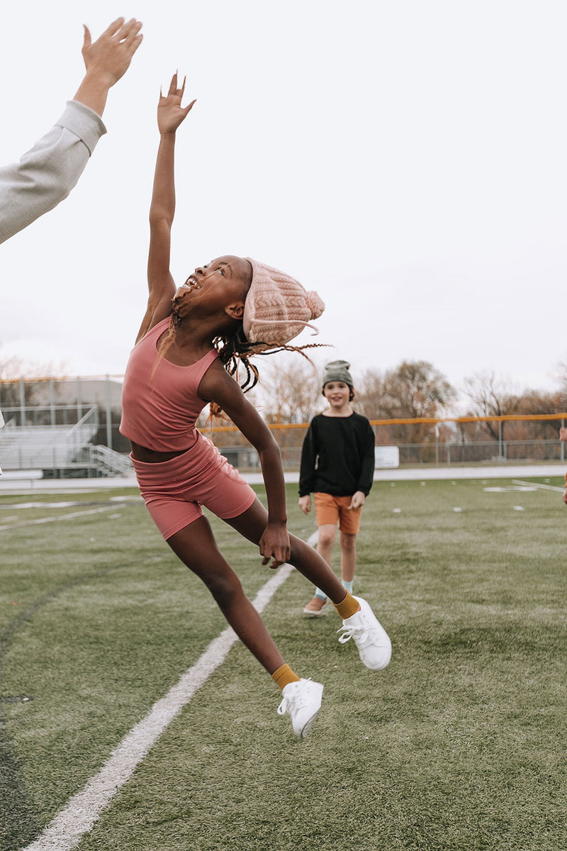 Load image into Gallery viewer, Longline Crop in Dusty Rose
