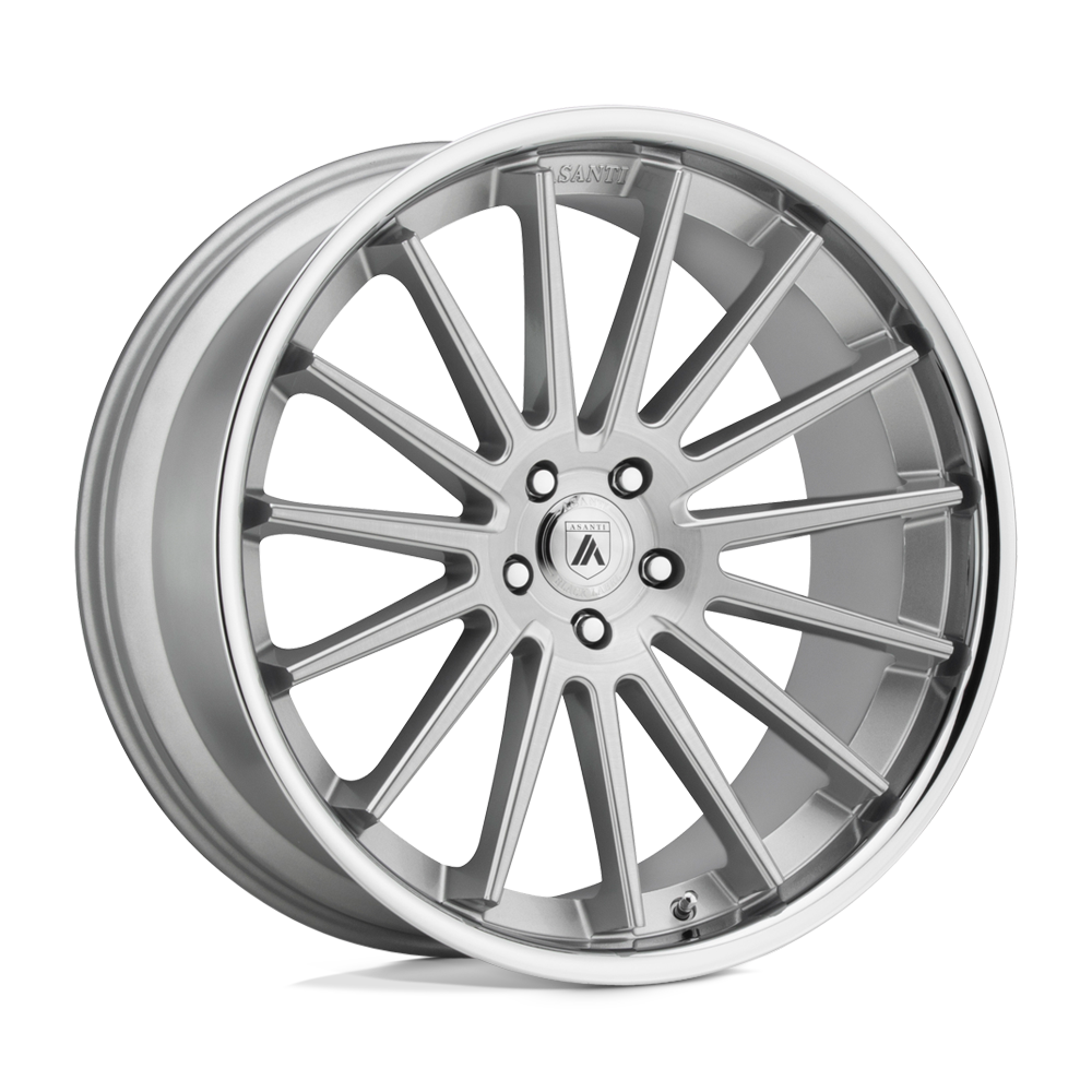 Asanti Black Abl 24 Beta Brushed Silver Chrome Lip