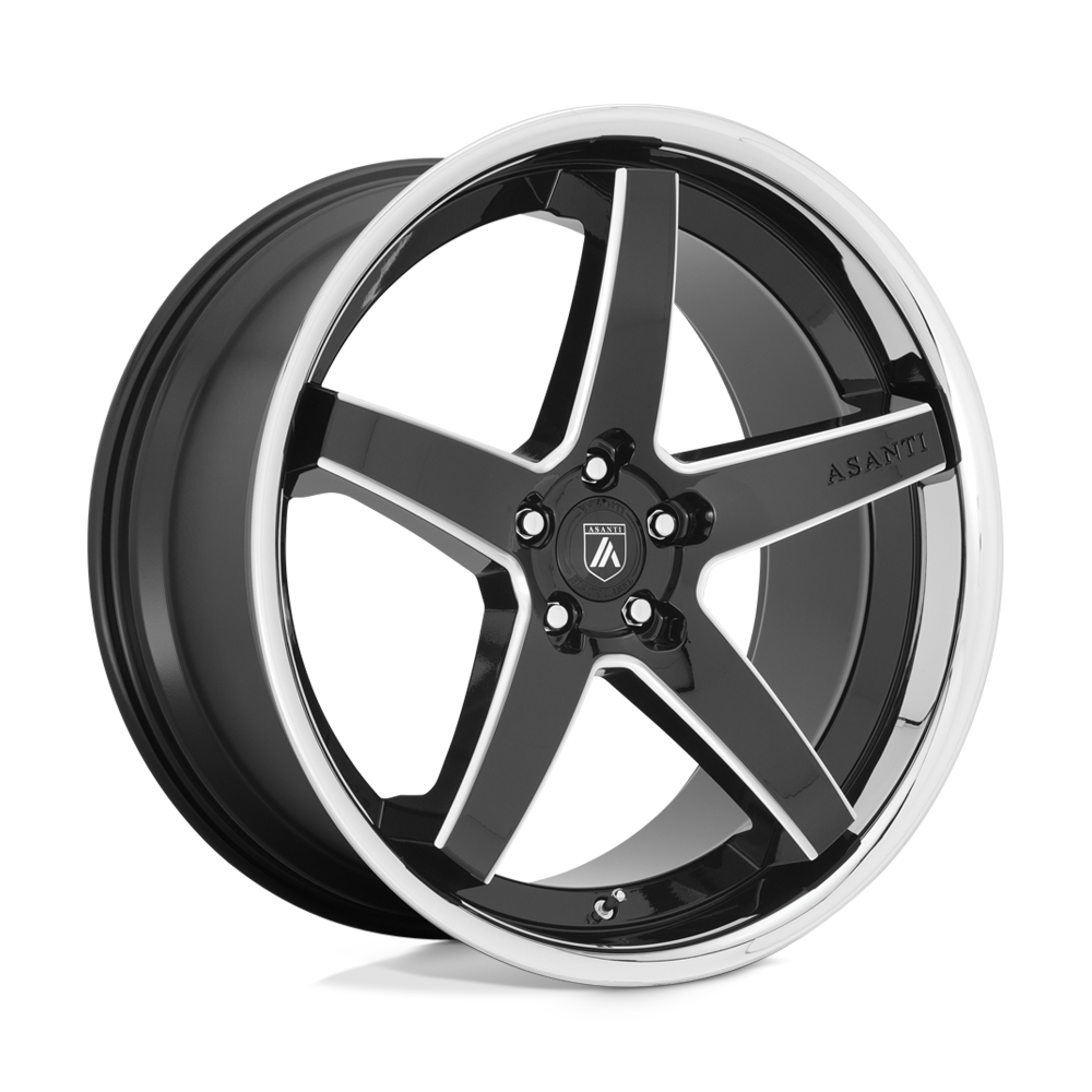 Asanti Black Abl31 Regal Gloss Black Milled With Chrome Lip