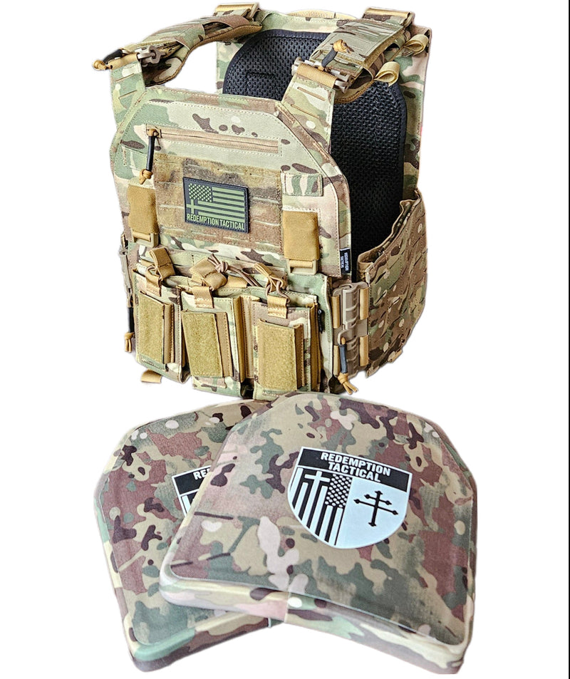 Load image into Gallery viewer, RT CRUSADER 2.0® ARMOR KIT Front/Back Plates LIGHTWEIGHT LEVEL IV  (2) 10x12 Front/Back Plates Full Kit

