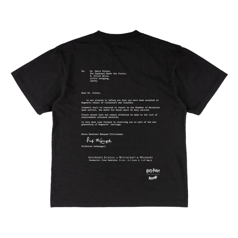 Load image into Gallery viewer, Welcome x Harry Potter Acceptance Boxy Garment-Dyed Tee - Black
