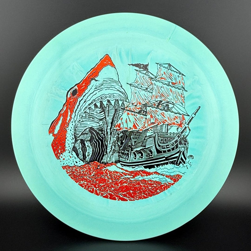 Load image into Gallery viewer, Swirl ESP Machete - "Megalodon" by Ripper Studios
