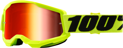 100% Strata 2 Goggles - Yellow - Red Mirror 50028-00003