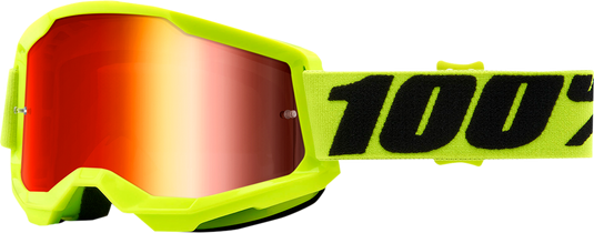 100% Strata 2 Goggles - Yellow - Red Mirror 50028-00003