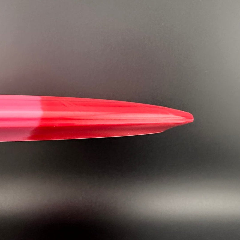 Load image into Gallery viewer, Swirly S-line FD - Red Split Dye - Discmania Tattoo stamp
