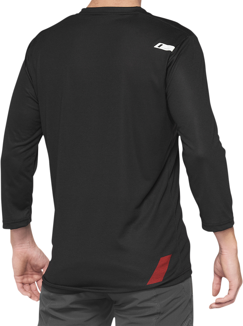 Load image into Gallery viewer, 100% Airmatic 3/4 Sleeve Jersey - Black/Red - Medium 40018-00006
