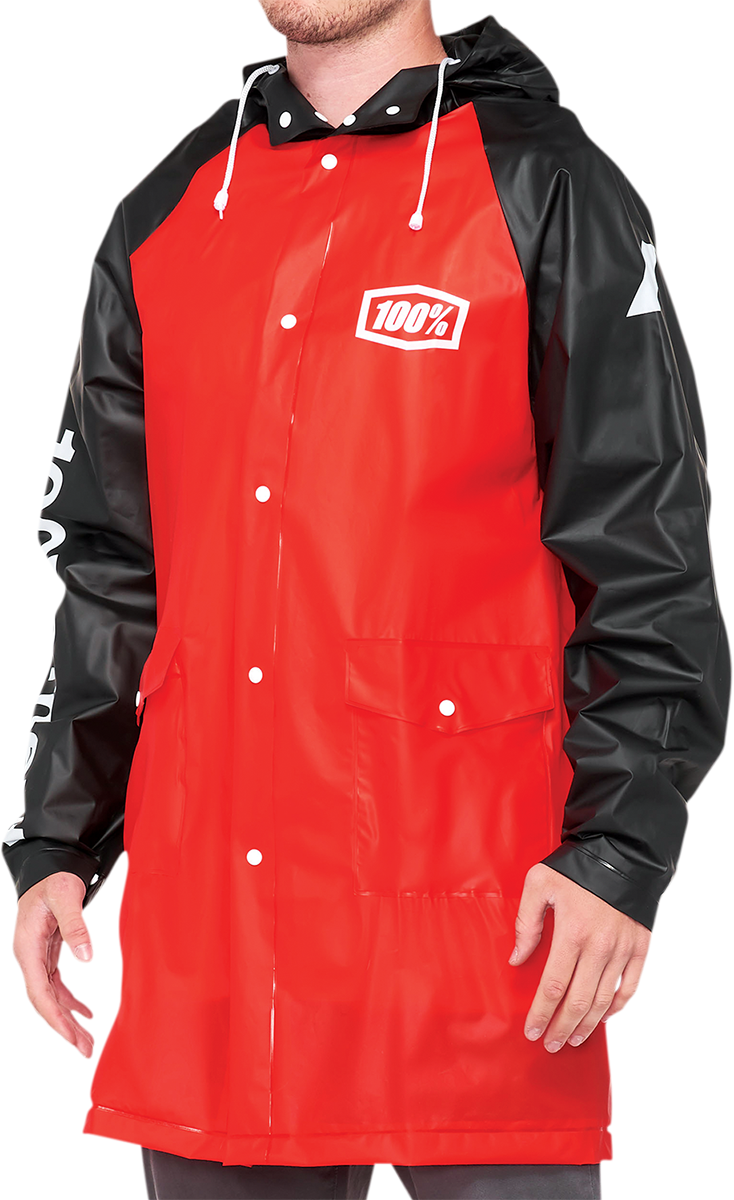 Load image into Gallery viewer, 100% Torrent Raincoat - Red/Black- Medium 20040-00006
