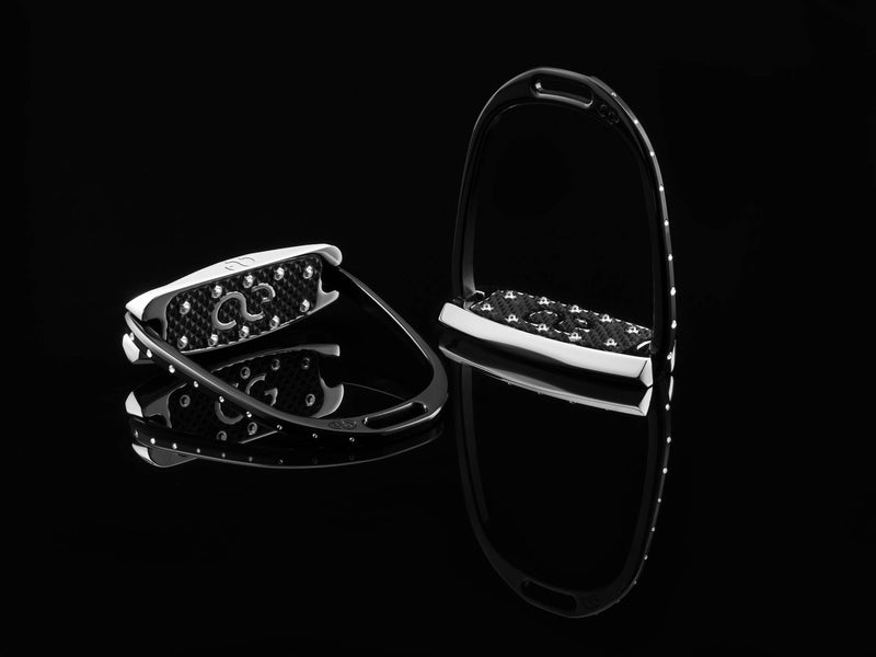 Load image into Gallery viewer, American Equus English Hunter EQ Fillis Stirrups - Crystal Waterfall Edition
