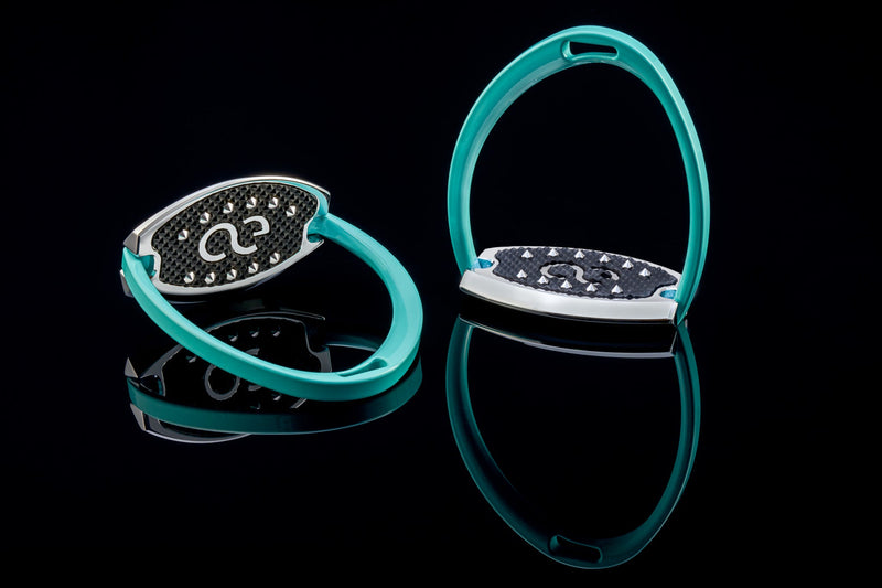 Load image into Gallery viewer, American Equus &quot;Elite&quot; English Stirrups Tiffany Blue
