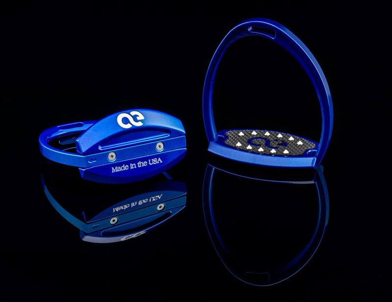 Load image into Gallery viewer, American Equus &quot;Elite&quot; English Stirrups Illusion Blue
