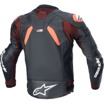 ALPINESTARS GP Plus R v4 Rideknit® Leather Jacket - Black/Red Fluo/White - US 44 / EU 54 3100324-1321-54
