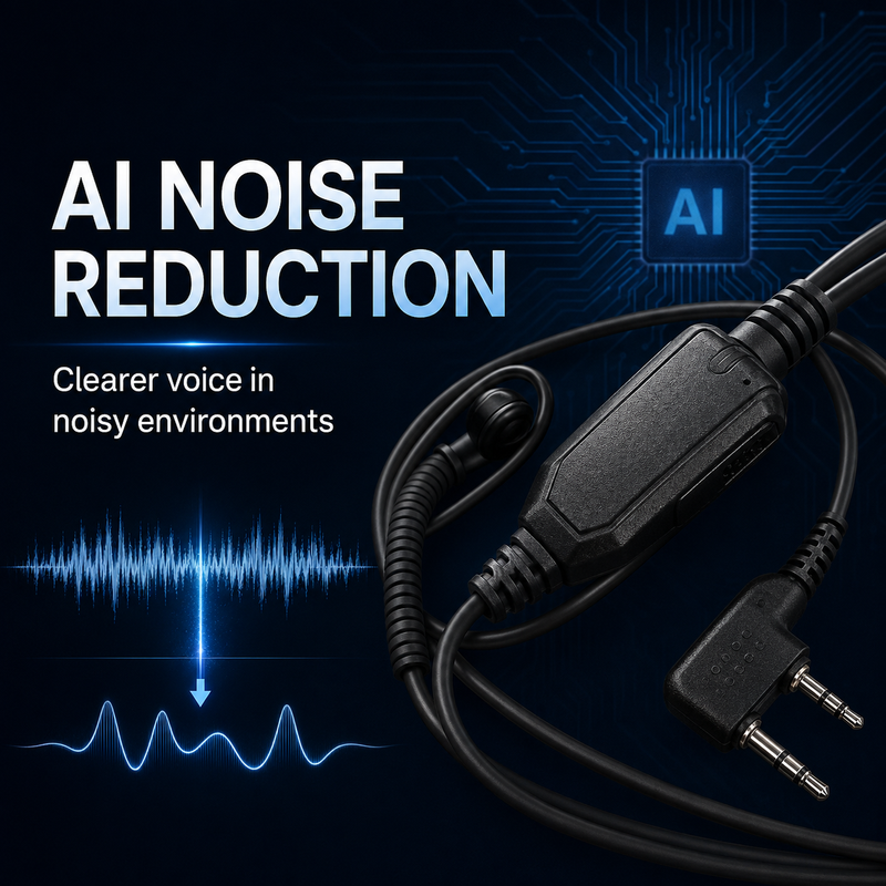 Load image into Gallery viewer, RUYAGE AI Noise-Cancelling PTT Earpiece for K-Type Radios

