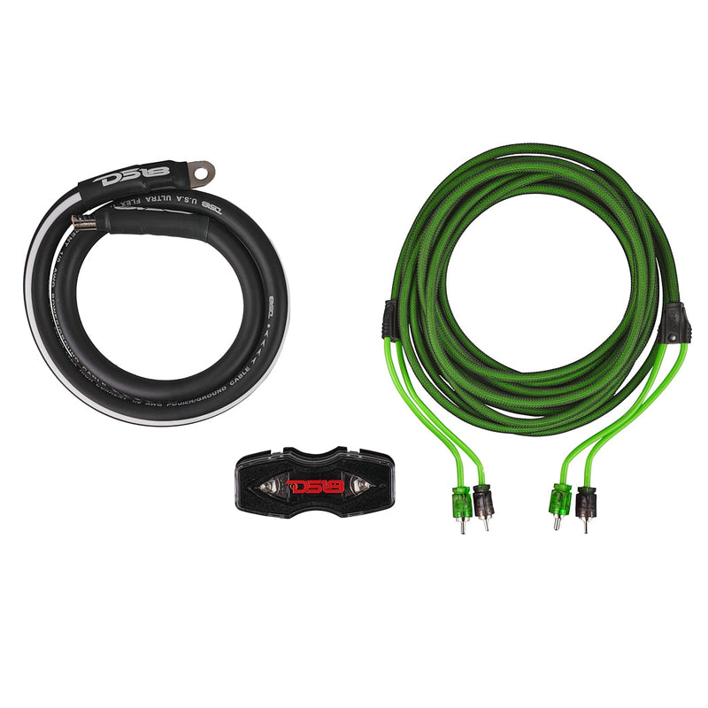 Load image into Gallery viewer, 0-GA Amplifier Installation Wiring Kit - Green
