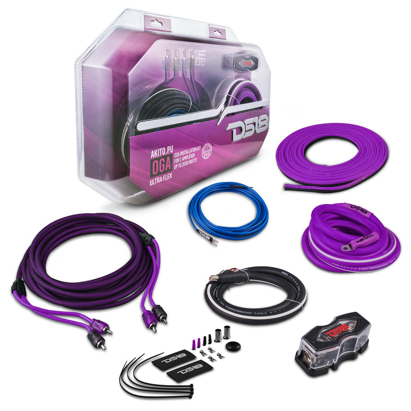 Load image into Gallery viewer, 0-GA Amplifier Installation Wiring Kit - Purple
