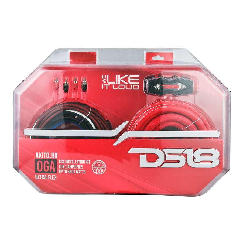 Load image into Gallery viewer, 0-GA Amplifier Installation Wiring Kit - Red
