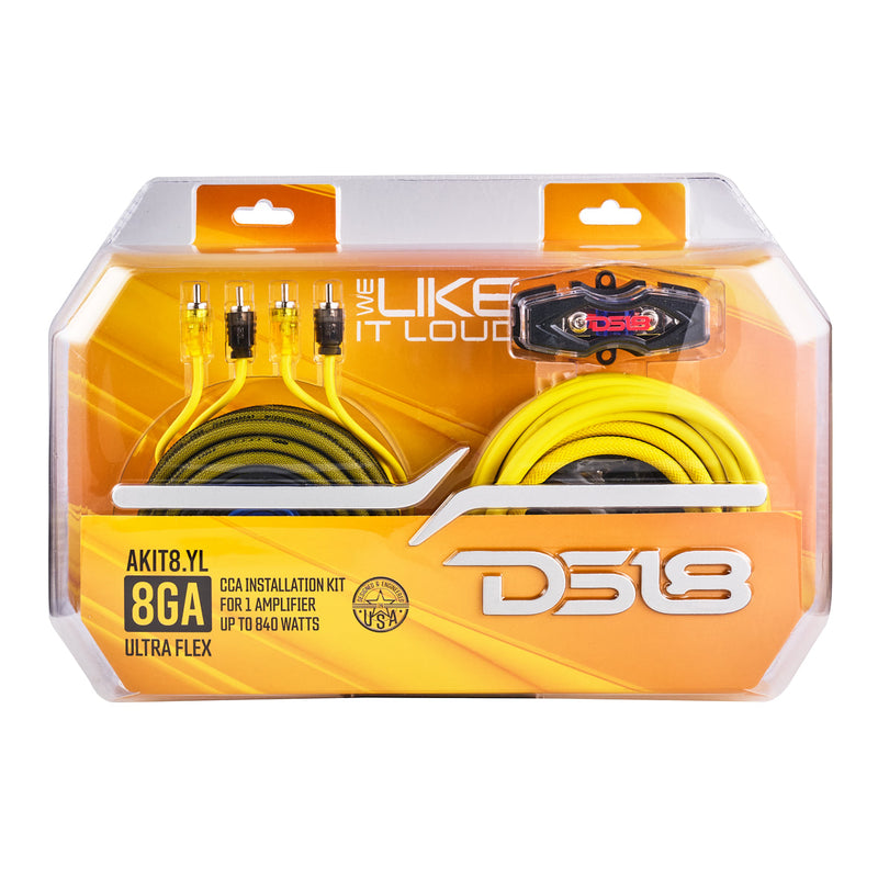 Load image into Gallery viewer, 8-GA Amplifier Installation Wiring Kit - Yellow
