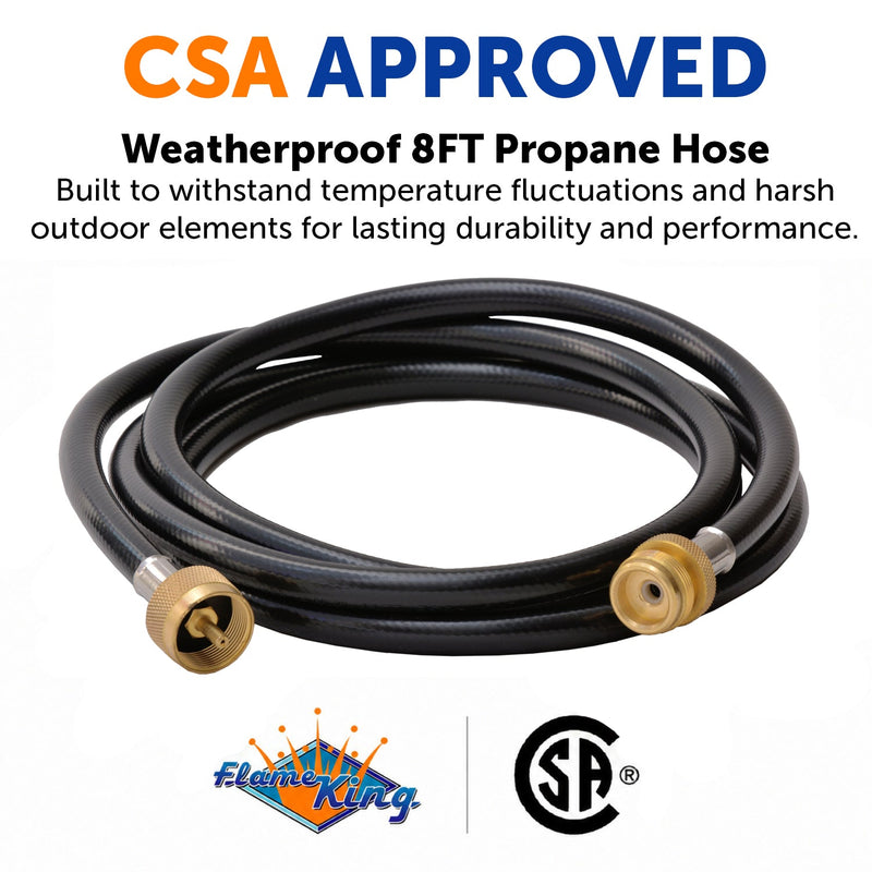 Load image into Gallery viewer, Flame King 8 Ft 1 Pound Propane Tank Gas Hose Adapter Extension
