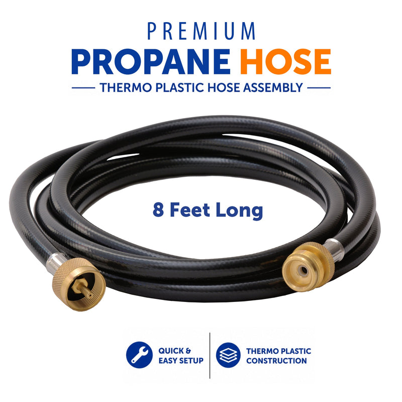 Load image into Gallery viewer, Flame King 8 Ft 1 Pound Propane Tank Gas Hose Adapter Extension
