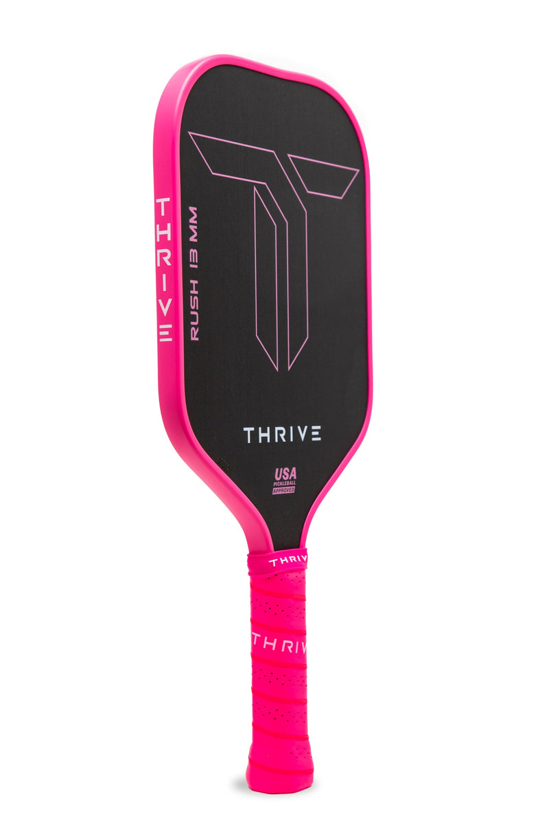 Load image into Gallery viewer, RUSH 13  SINGLES (PINK)  Includes custom weight card, paddle cover, paddle eraser, and lead weights.
